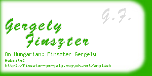 gergely finszter business card